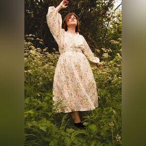 NWOT House of Flint | The Shard Skirt in Wildflower double gauze